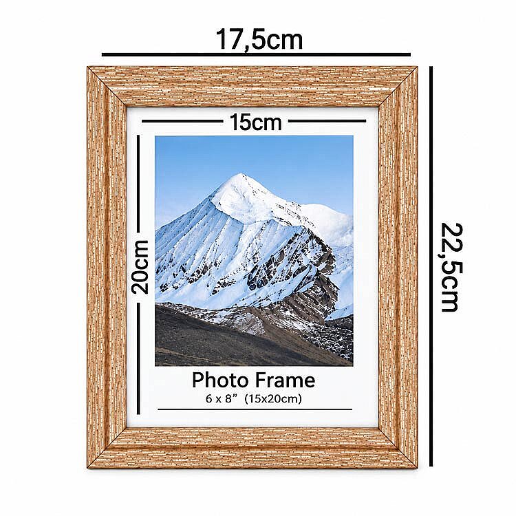 Ahşap Modern Bronz Gold Fotoğraf Çerçevesi - 15x20cm - 4