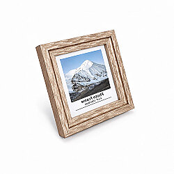 Ahşap Modern Bronz Gold Mini Fotoğraf Çerçevesi - 10x10cm - NobbyStar