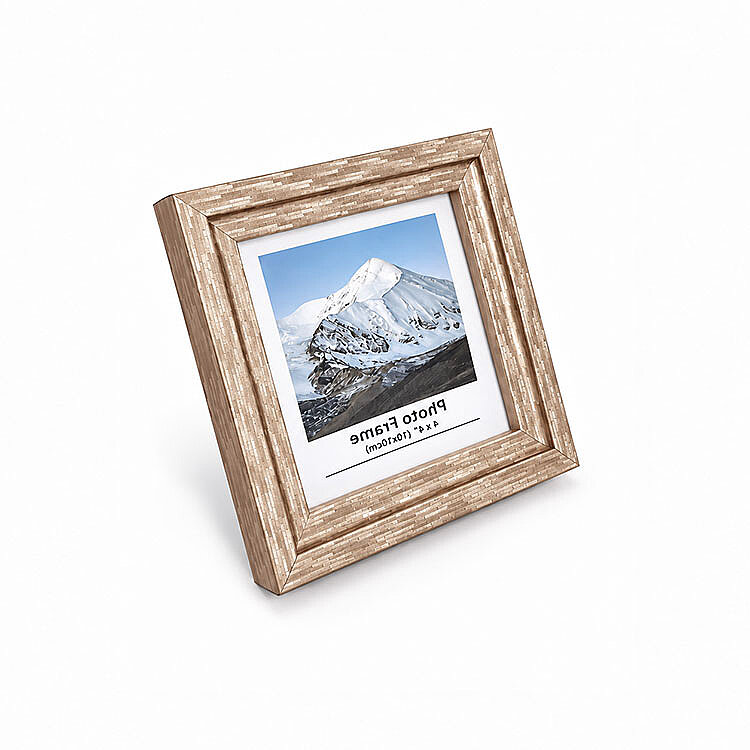 Ahşap Modern Bronz Gold Mini Fotoğraf Çerçevesi - 10x10cm - 1