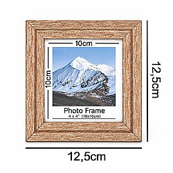 Ahşap Modern Bronz Gold Mini Fotoğraf Çerçevesi - 10x10cm - 3