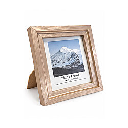 Ahşap Modern Bronz Gold Mini Fotoğraf Çerçevesi - 10x10cm - NobbyStar