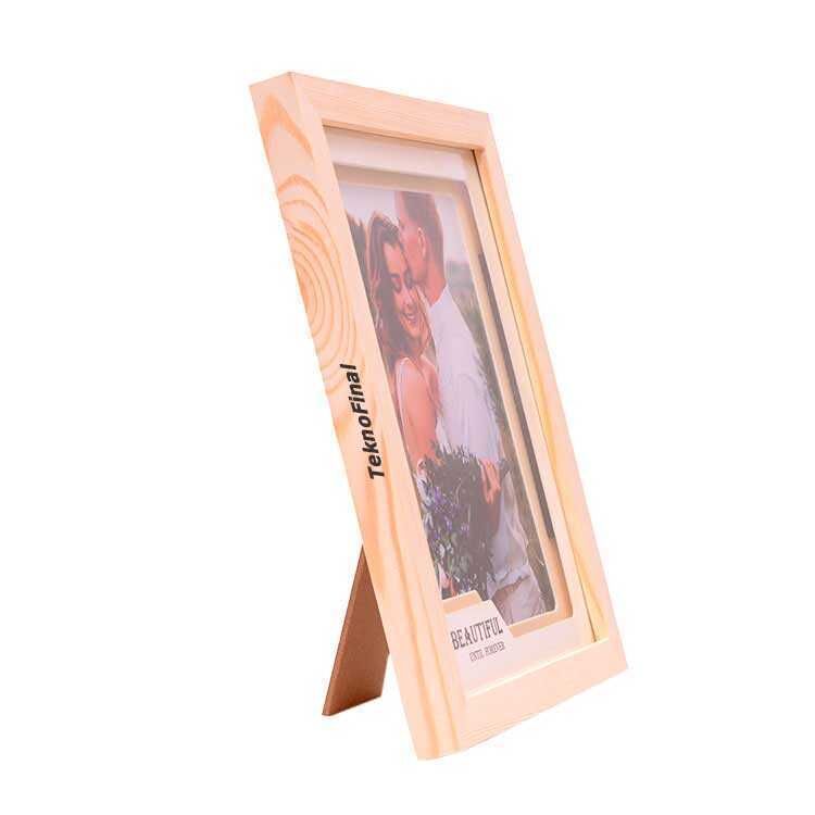 Ahşap Paspartulu Dikey Fotoğraf Çerçevesi 22,5x27,5 Cm - 3