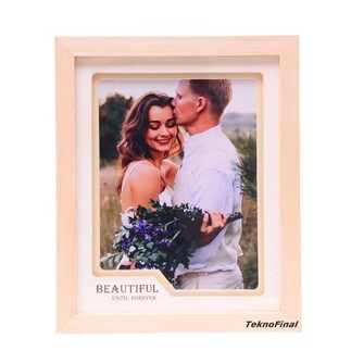 Ahşap Paspartulu Dikey Fotoğraf Çerçevesi 22,5x27,5 Cm - 1
