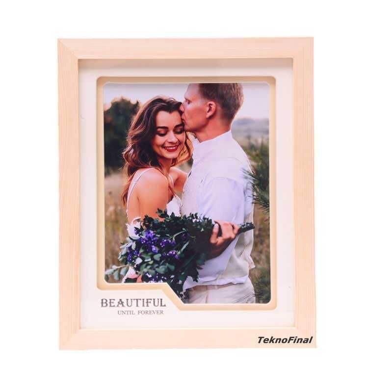 Ahşap Paspartulu Dikey Fotoğraf Çerçevesi 22,5x27,5 Cm - 1