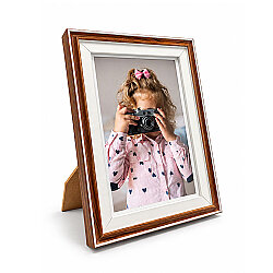 Ahşap Paspartulu Ceviz Rengi Fotoğraf Çerçevesi - 15x20cm - NobbyStar