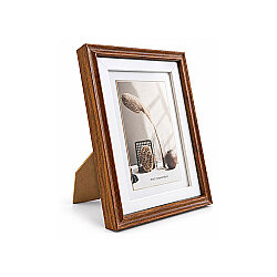 Ahşap Paspartulu Ceviz Rengi Fotoğraf Çerçevesi - 10x15cm - NobbyStar