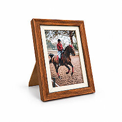 Ahşap Paspartulu Ceviz Rengi Fotoğraf Çerçevesi - 10x15cm - NobbyStar