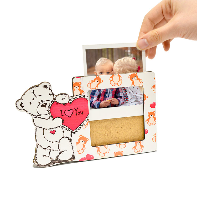 Ahşap Pola Fotoğraf Çerçevesi - 9x10cm - 2