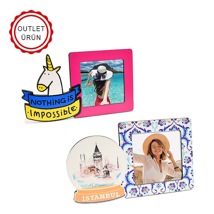 Ahşap Pola Fotoğraf Çerçevesi - 9x10cm - 1