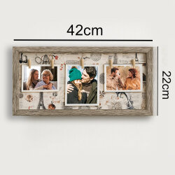 2'li Paket Ahşap İpli Fotoğraf Çerçevesi - 20x40 - 2