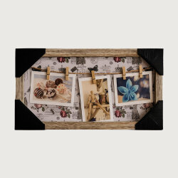 2'li Paket Ahşap İpli Fotoğraf Çerçevesi - 20x40 - 4