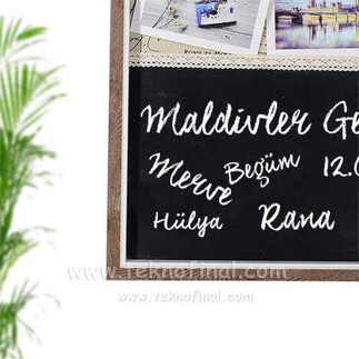 Ahşap Yazı Tahtalı İpli Duvar Fotoğraf Çerçevesi - 2