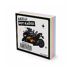 Arabalı ve Motorlu Mini Akıllı Not Kağıdı 50 Yaprak Yapışkanız Post-it - 4'lü Paket - 8