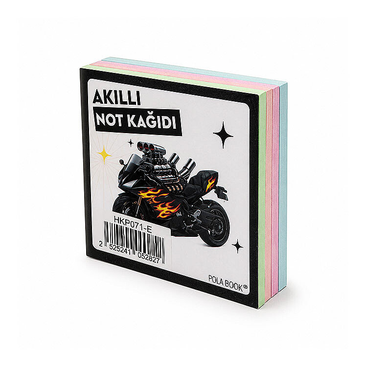 Arabalı ve Motorlu Mini Akıllı Not Kağıdı 50 Yaprak Yapışkanız Post-it - 4'lü Paket - 8
