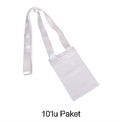 Askılı Boyun Yaka Kartı - 10'lu Paket - NobbyStar