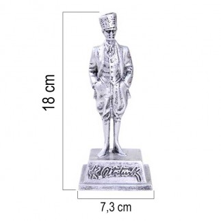 Atatürk Silver - Gümüş Heykel Biblo - Thumbnail