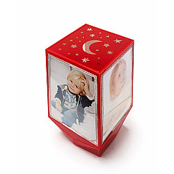 Ay Yıldız Led Işıklı Dönen Küp Çerçeve - 11
