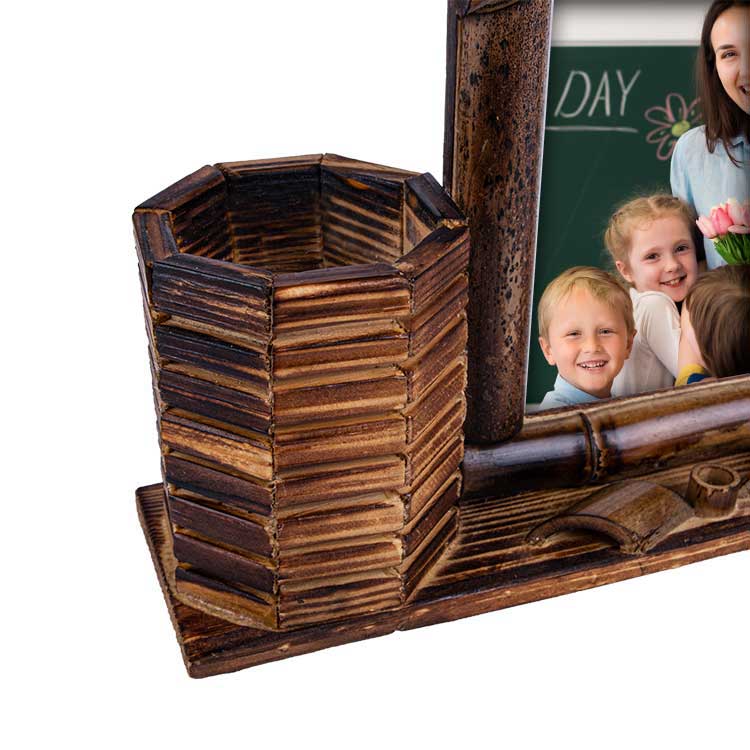 Bamboo Frame with Pen Holder - 3