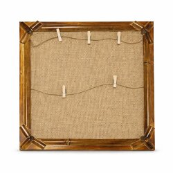 Bamboo Multiple Wall Photo Frame with String and Latch - 3
