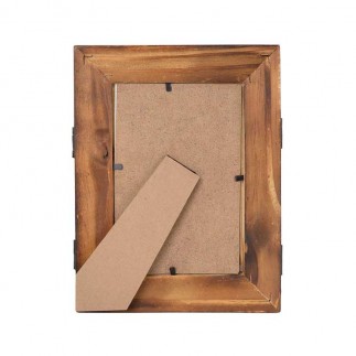 Bamboo Photo Frame with Flower-Patterned Window - Thumbnail