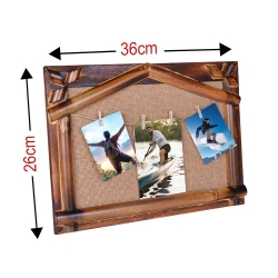 Bambu Hasır İpli Duvar Fotoğraf Çerçevesi - 9