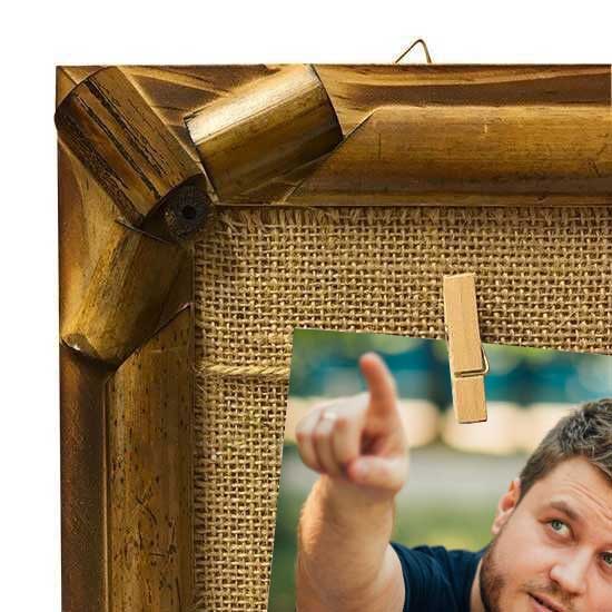 Bambu İpli Ahşap Duvar Fotoğraf Çerçevesi - 2