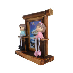 Bambu Kız Erkek Biblo Fotoğraf Çerçevesi - 5