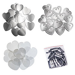 Başlangıç Kalp Buton Rozet Baskı Seti 200 Adet - 52x57mm - 4