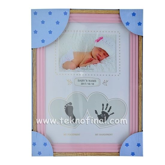 Yeni Doğan Bebek Anı Fotoğraf Çerçevesi 25x35cm - Thumbnail
