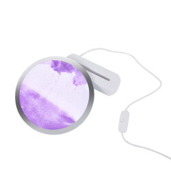 Beyaz Işıklı Dekoratif Sulu Yuvarlak Kum Saati - 4