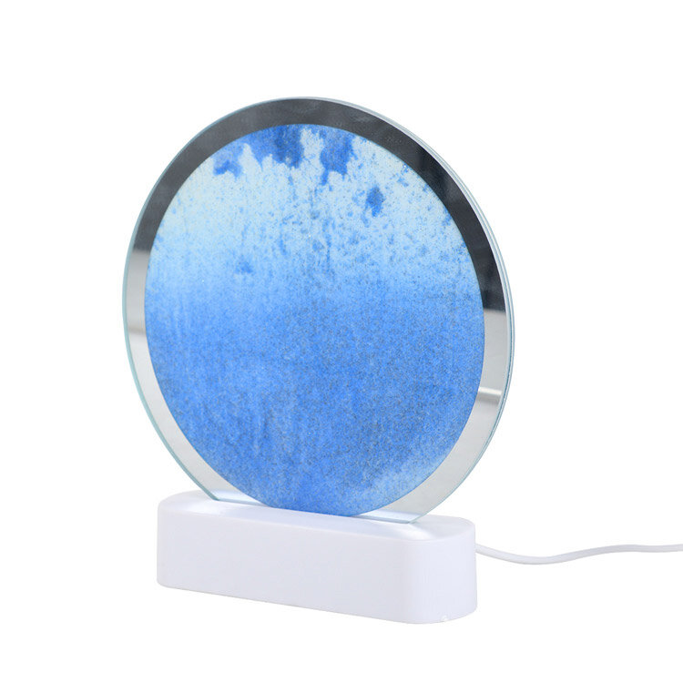 Beyaz Işıklı Dekoratif Sulu Yuvarlak Kum Saati - 10