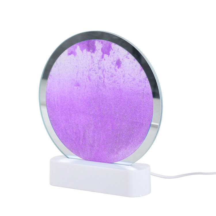 Beyaz Işıklı Dekoratif Sulu Yuvarlak Kum Saati - 11