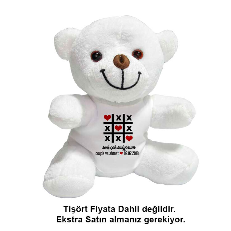 Beyaz Pelüş Oyuncak Ayı - 3