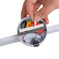 Beyaz Sensörlü Yapışkanlı Kablosuz Pilli Gün Işığı Led Aplik - NobbyStar (1)