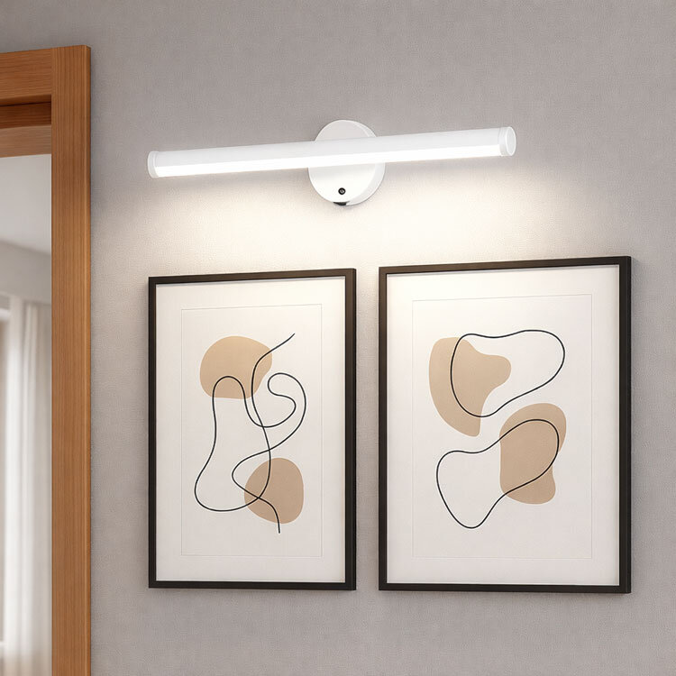 Beyaz Sensörlü Yapışkanlı Kablosuz Pilli Led Aplik - 4