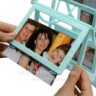 Blue Rotating Ferris Wheel Photo Frame - Thumbnail