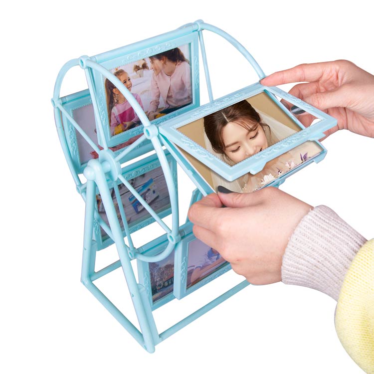 Blue Rotating Ferris Wheel Photo Frame