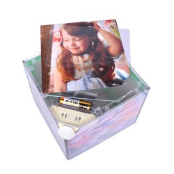 Bordürlü Büyük Dönen Led Işıklı Küp Çerçeve - 15x15cm - 3