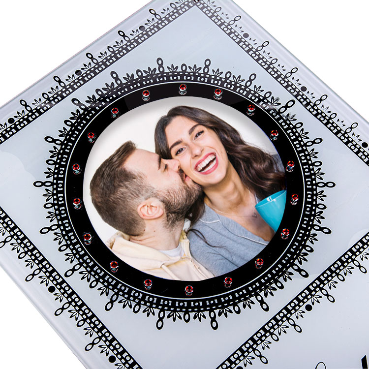 Bordürlü Cam Dekoratif Fotoğraf Çerçevesi - 2