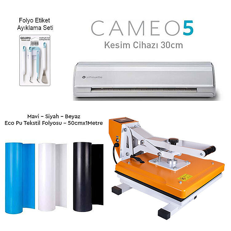 Cameo 5 Plotter Tekstil Baskı Seti - 1