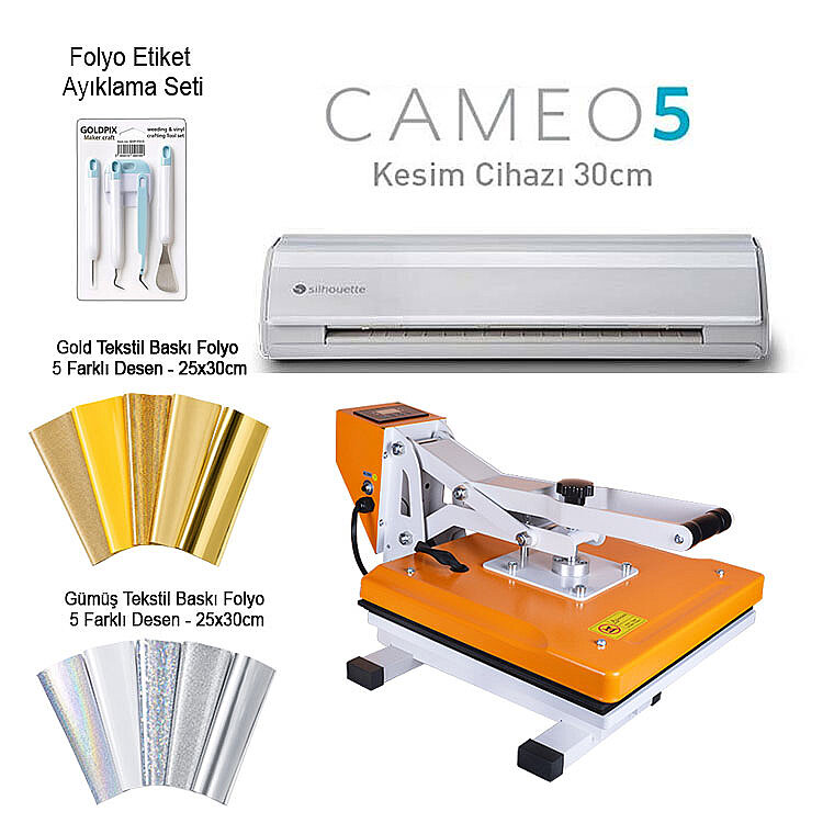 Cameo 5 Plotter Tekstil Folyo Baskı Seti - 1