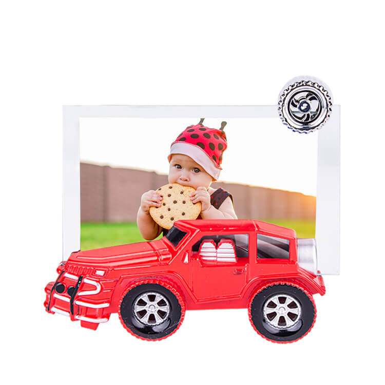 Car Shaped Glass Photo Frame 10x15 - 6