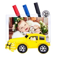 Car Shaped Glass Photo Frame 10x15 - Thumbnail