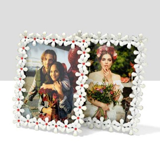 13x18 Çiçek Kenarlı Taşlı Çerçeve - 1