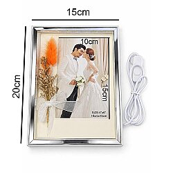 Çiçekli Led Işıklı Fotoğraf Çerçevesi - 4