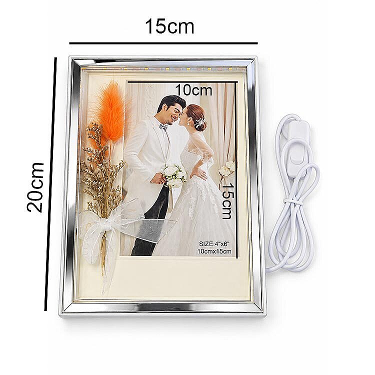 Çiçekli Led Işıklı Fotoğraf Çerçevesi - 4