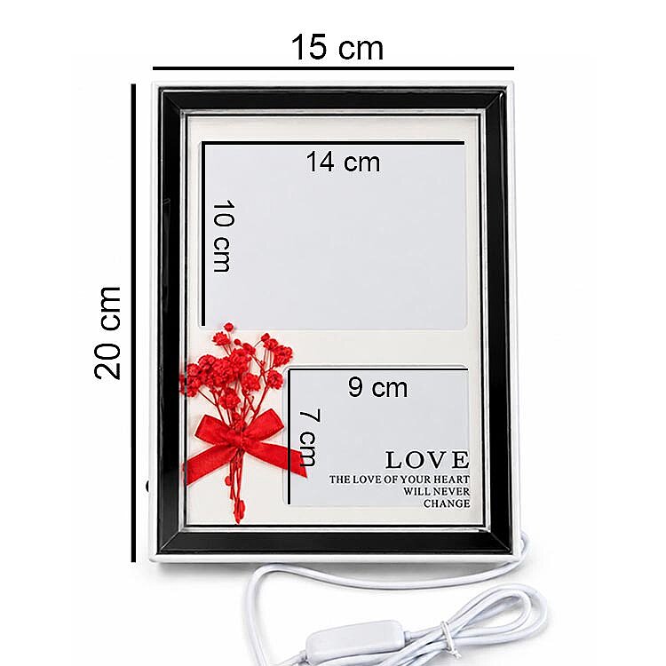 Çift Fotoğraflı Led Işıklı Fotoğraf Çerçevesi - 7