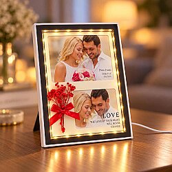 Çift Fotoğraflı Led Işıklı Fotoğraf Çerçevesi - NobbyStar (1)
