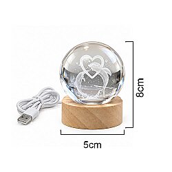 Yunus Balığı Figürlü Led Işıklı Mini Cam Küre - Ahşap Standlı - 4