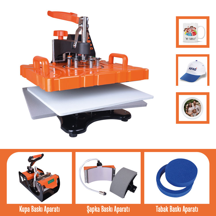 Combo Matara ve Termos Transfer Baskı Makine Seti - 2